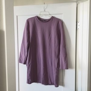 Zara Long Sleeve Lilac Dress Size S